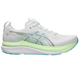 Gel-kayano 33 M – White / Energy aqua