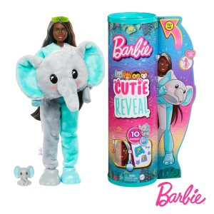 Barbie Cutie Reveal Série Amigos da Selva Elefante