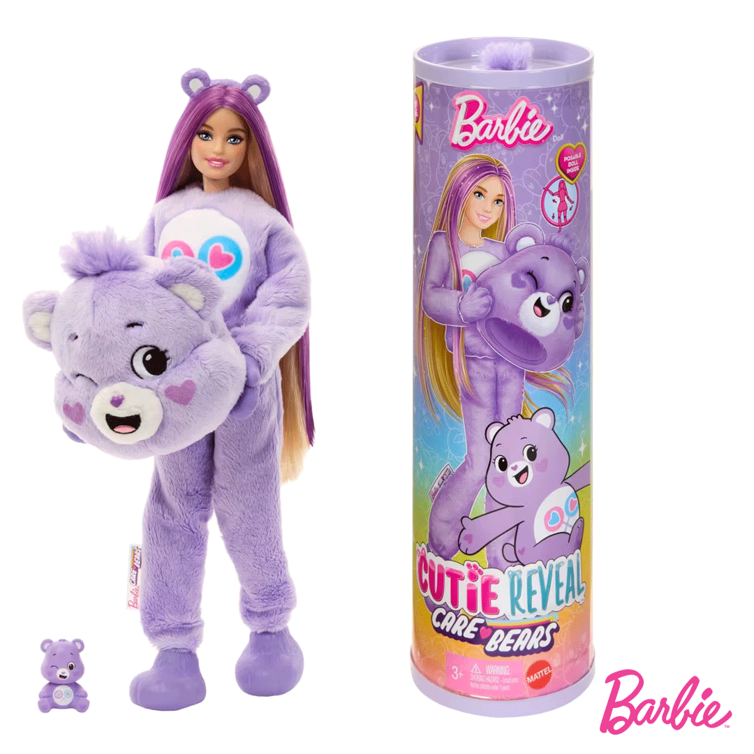 Barbie Cutie Reveal Care Bears Ursinho Divertido
