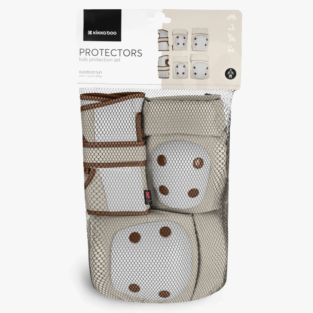 Conjunto de Proteções Joelheiras e Cotoveleiras Bege