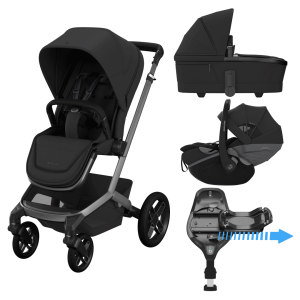 Pack Maxi-Cosi Trio Fame Black Onyx + Pebble Slide Pro+ Base Familyfix Slide Pro