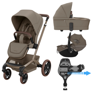 Pack Maxi-Cosi Trio Fame Oak Truffle + Pebble Slide Pro+ Base Familyfix Slide Pro