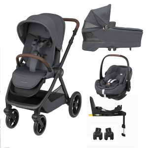 Pack Trio Maxi-Cosi Oxford+ c/ Alcofa+ Pebble 360 Pro² + Base Isofix FamilyFix 360 Pro Twillic Graphite
