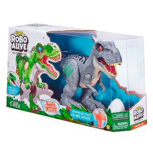 Robo Alive Attacking T-Rex Cinza