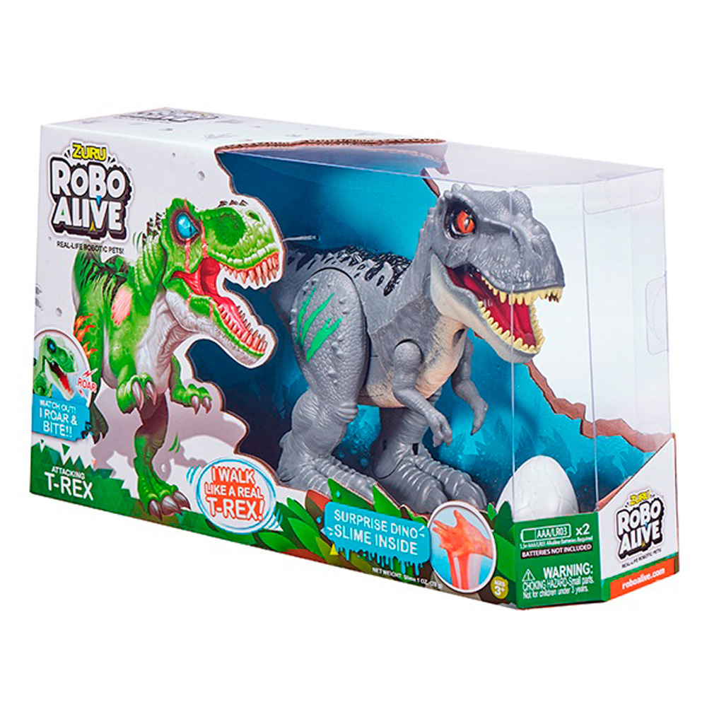 Robo Alive Attacking T-Rex Cinza