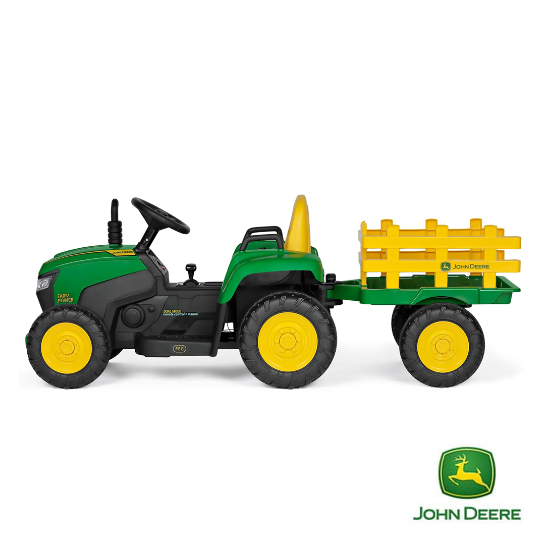 Trator John Deere Farm Power 12V c/ Controlo Remoto - Image 7