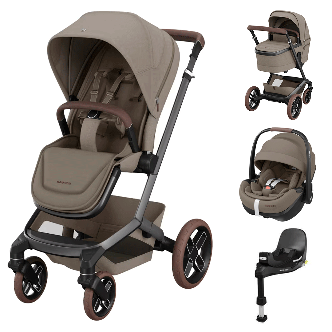 Pack Maxi-Cosi Trio Fame c/ Alcofa + Pebble 360 Pro² Truffle + Base Isofix FamilyFix 360 Pro